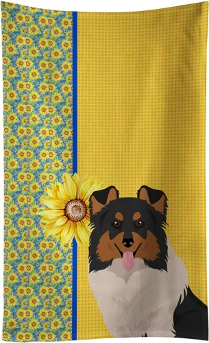 Vista 153 de Caroline's Treasures WDK5313KTWL - Toalla de cocina con diseño de girasoles de verano, color negro y tostado, Airedale Terrier, toalla de mano