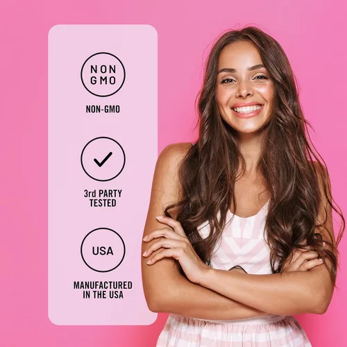 Vista 6 de NatureWise Vitamina para el cabello, piel y uñas, biotina 5000mcg con ácido hialurónico, colágeno para mujeres con complejo C, B, D3, A, E, hierro