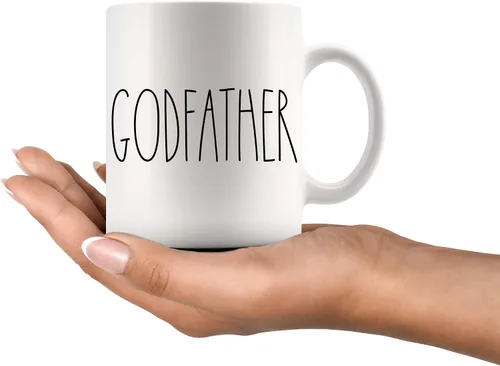 Vista 2 de Taza de padrino, taza de café para regalo de Navidad, regalo de cumpleaños, día de la madre/día del padre, taza de café familiar para regalo