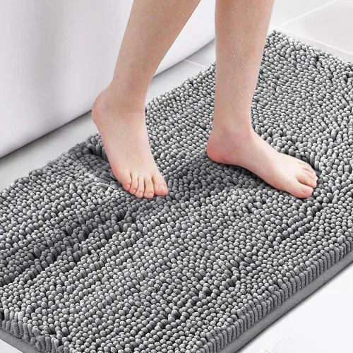 Vista 30 de H.VERSAILTEX Alfombra de Baño Alfombra de Baño Alfombras de Baño para Baño Antideslizante Alfombras de Baño Extra Gruesa de Chenilla Alfombra 17" x