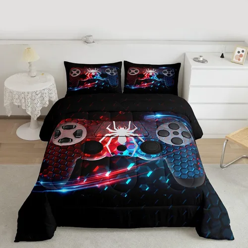 Vista 42 de Erosebridal Juego de edredón de hojas de cannabis, juego de ropa de cama de marihuana con estampado colorido de plantas, decoración bohemia de 2