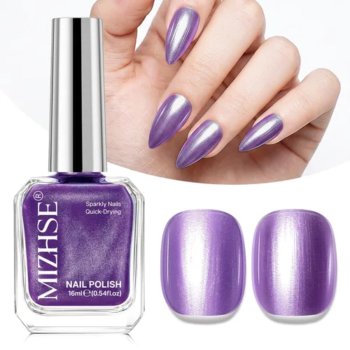 Vista 10 de MIZHSE Esmalte de uñas blanco perla de secado rápido, esmalte de uñas