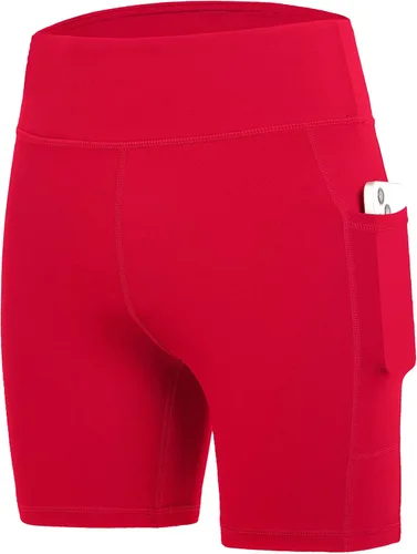 Vista 12 de DEVOROPA Pantalones cortos de 5" de elastano para niñas, pantalones cortos de voleibol, pantalones cortos elásticos para atletismo y gimnasia Beige