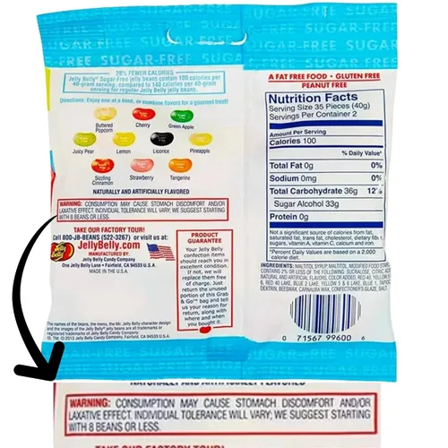 Vista 2 de Caramelos surtidos sin azúcar, golosinas con sabor a fruta baja en calorías, 2.8 onzas, (paquete de 2)