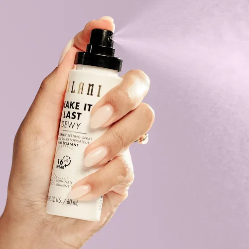 Vista 6 de Milani Make It Last Dewy - Spray fijador para maquillaje, acabado húmedo 3 en 1. Prima, fija e hidrata. Hasta 16 horas de uso. Formulado con una