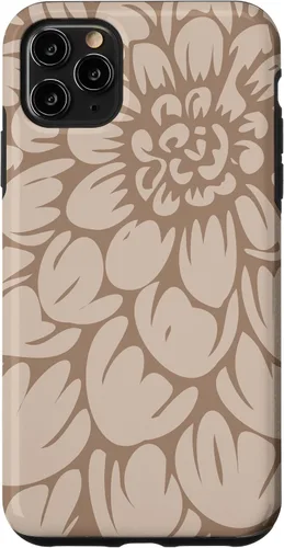 Vista 13 de iPhone 16 Cute Brown and Tan (Beige) Designer Flower Petals Case