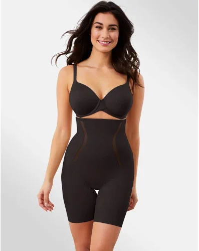 Vista 3 de Flexees Maidenform - Base firme para mujer, cintura alta, adelgazante de muslos, Negro