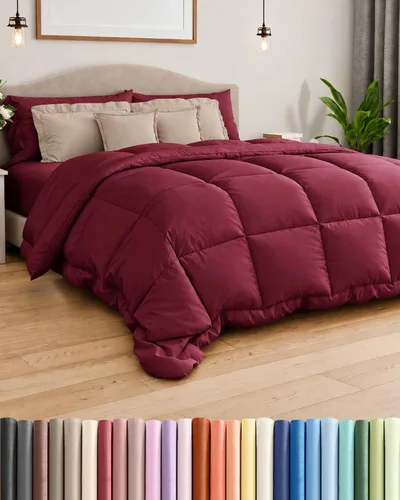 Vista 16 de Comforter Twin Size - Down Alternative Duvet Insert - White, 68" x 88" 01-Blanco