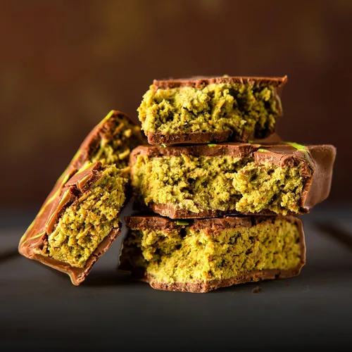 Vista 3 de Chococraft Premium Dubai Chocolate Kunafa Pistachio (El Original), 185 gramos - 6.53oz - Importado de DUBAI EAU, Ideal para Regalo en Todas