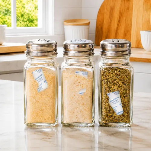 Vista 7 de Paquetes de sílice: paquetes de gel de sílice de 0.018 oz, 600 paquetes de gel de sílice, paquetes desecantes de grado alimenticio con indicador