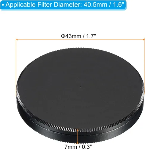 Vista 2 de PATIKIL Tapa de lente de 1.594 in, 2 unidades de tapa de lente de cámara, cubierta universal frontal de metal para filtro de lente de metal