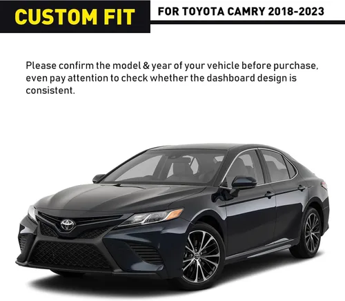 Vista 5 de MODIGT Cubierta de tablero de automóvil compatible con Toyota Camry 2018 2019 2020 2021 2022 2023 protector solar antirreflejos cubierta de tablero