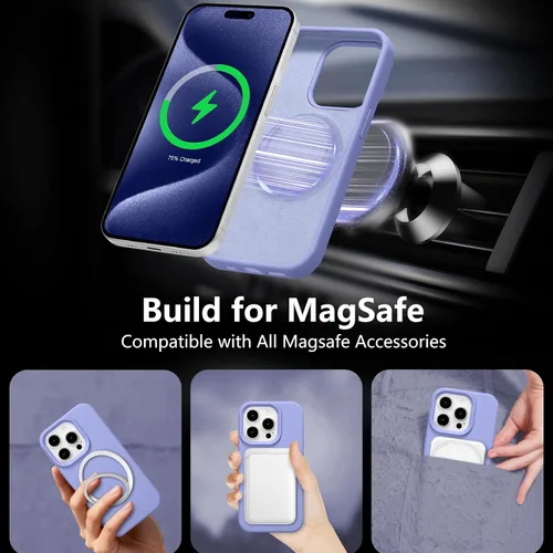 Vista 216 de Funda magnética de silicona para iPhone 13 Pro, color blanco antiguo [Compatible con Magsafe] [Forro de microfibra suave antiarañazos], funda