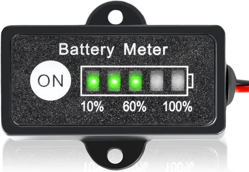 Vista 2 de Medidor de batería de 12 V, indicador de batería de plomo-ácido, medidor de combustible, monitor y probador para motocicleta, carritos de golf