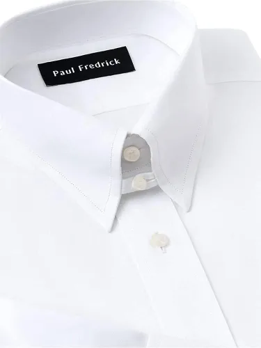 Vista 4 de Paul Fredrick Camisa de vestir de algodón egipcio con cuello de botón para hombre