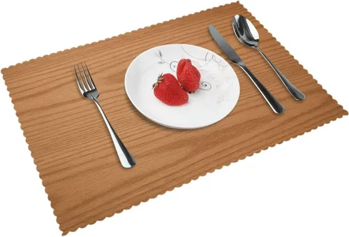 Vista 14 de Rectangular Placemats Set of 4, Heat Resistant Cucumber Printed Kitchen Dining Table Mats