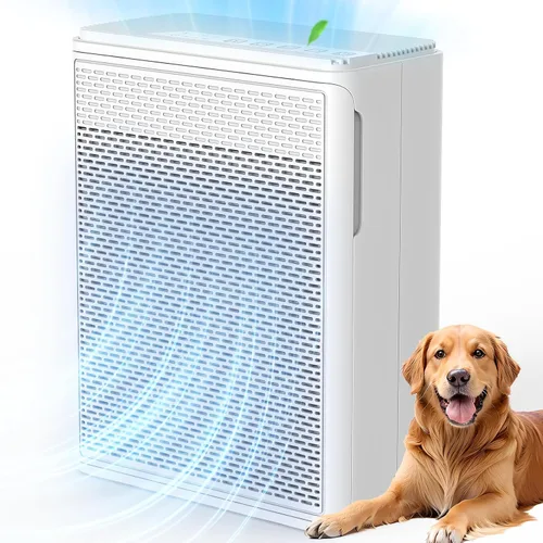 Vista 10 de YARIKI Purificadores de aire para el hogar y mascotas, cubre hasta 1500 pies cuadrados, filtro H13 HEPA con pre-filtro lavable, limpiador de aire