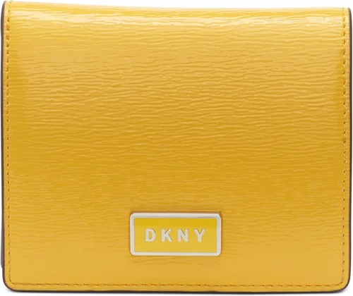 Vista 2 de DKNY Cartera plana de cuero Gigi para mujer, amarillo, (Med Yellow)