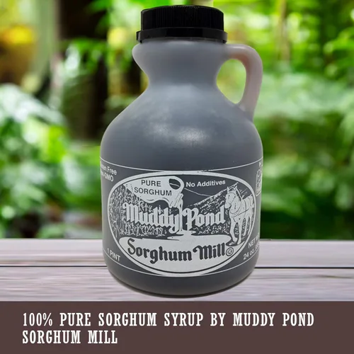 Vista 3 de Muddy Pond Pure Sorghum 16 onzas líquidas, pinta
