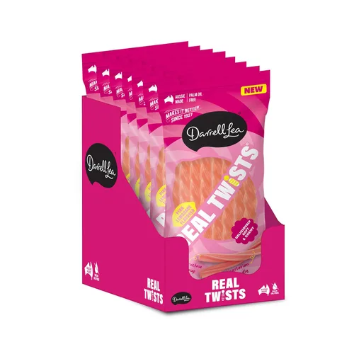 Vista 7 de Darrell Lea Real Twists, fresa, 7oz (paquete de 8)