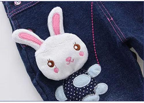 Vista 4 de CHUMHEY Conjunto de pantalones para bebé, conjunto de ropa para niña, camisa de dibujos animados lindos