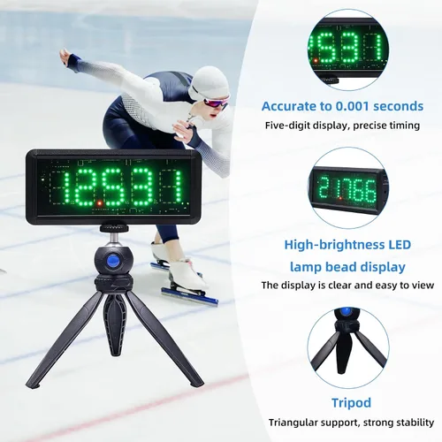 Vista 3 de Temporizador láser de carrera-LED Reloj de carreras con batería cronómetro Reloj de sincronización para motocicleta Ciclismo Entrenamiento