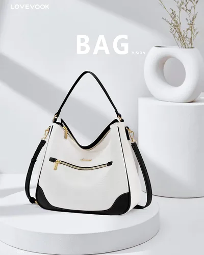 Vista 6 de LOVEVOOK Canvas Hobo Bag Purses for women, Large Designer Lightweight Crossbody Handbags