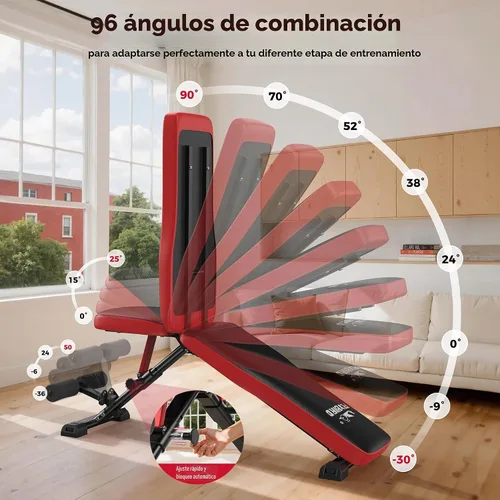 Vista 3 de FLYBIRD Adjustable Weight Bench, Full Body Workout Bench for Home Garage Gym Strength Training, Incline Flat Decline for Sit Up Bench Press
