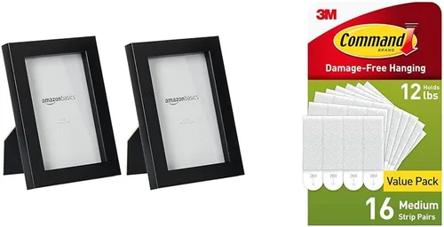 Vista 15 de Amazon Basics Marco rectangular para fotos, 5 x 7 pulgadas, paquete de 2, color negro