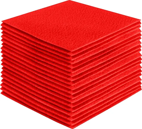 Vista 154 de FabricLA Hojas de fieltro acrílico para manualidades, cuadrados de fieltro precortados suaves de 4 x 4 pulgadas (3.9 in x 3.9 in), utiliza hojas
