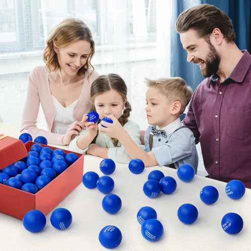 Vista 6 de SHQDD 12 bolas antiestrés, bolas antiestrés para adultos, juguetes de esponja suave para apretar con citas inspiradoras, regalos para aliviar