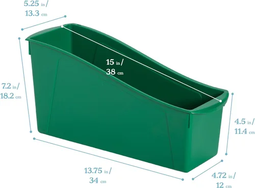 Vista 2 de ECR4Kids Linking - Papelera de plástico para libros, organización multiusos, surtido, 10 piezas