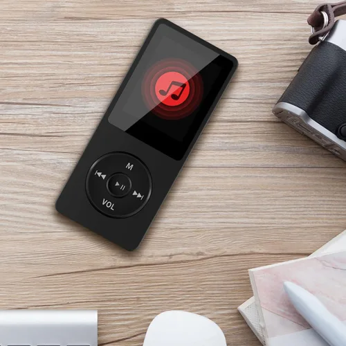 Vista 3 de Reproductor de MP3 reproductor de música grabadora de voz con altavoz, pequeño sonido portátil HiFi sin pérdidas, pantalla HD de 1.8 pulgadas