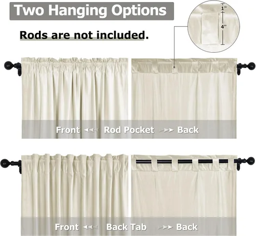 Vista 7 de Frelement Cortinas de terciopelo de felpa para sala de estar, dormitorio, cortinas de oscurecimiento de habitación, cortinas con pestaña trasera