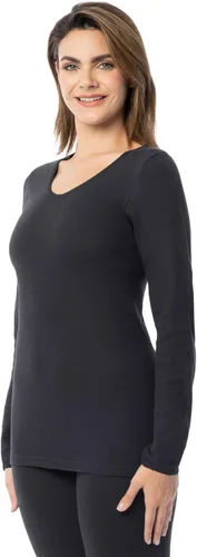 Vista 5 de Indera Ropa interior térmica de punto Raschel de algodón peinado para mujer Negro