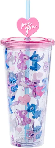 Vista 19 de Silver Buffalo Disney Una Loca Aventura de Goofy con Goofy, Max Goof, Roxanne y Bobby Zimuruski - Vaso de plástico para bebidas frías con tapa