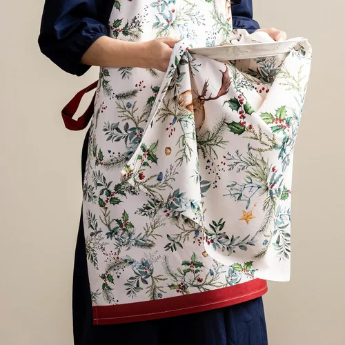 Vista 1018 de Maison d' Hermine Delantales para mujer con bolsillo, 100% algodón (27.50 x 31.50 pulgadas)