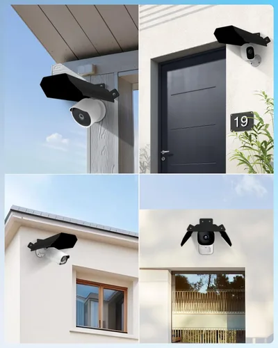 Vista 9 de Cubierta Universal para Cámara de Seguridad - Protector Solar y de Lluvia, Techo Protector Impermeable para Cámaras Domo y Bala de Exterior
