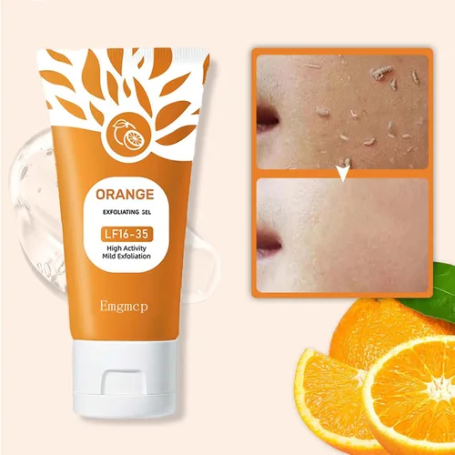 Vista 2 de Orange Enzymes - Gel exfoliante para rostro y cuerpo, limpieza profunda de poros y apriete, mejora los puntos negros, exfoliante hidratante