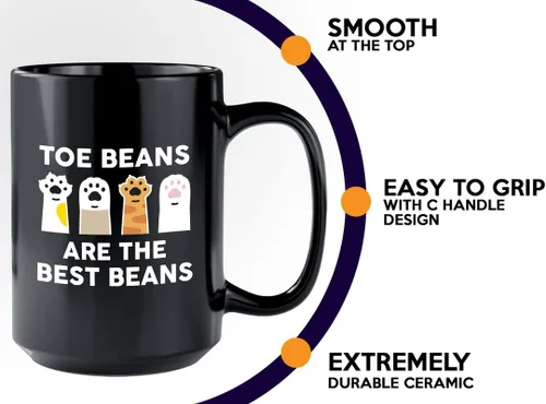 Vista 34 de Taza de café para amantes de los gatos, 11 onzas, color negro, piel de gato Is How I Accessorize, divertido dueño de gatos, gatito, mascota, gato