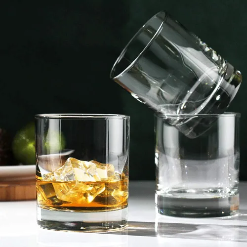 Vista 5 de Vasos de whisky estilo rock de 11 onzas, vasos cortos para campamento/fiesta, juego de 6