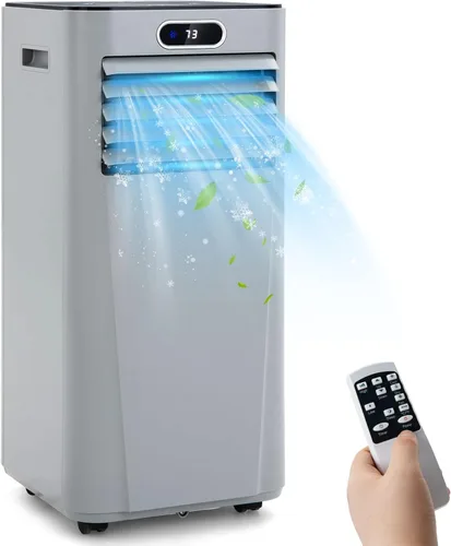 Vista 9 de PETSITE Aire acondicionado portátil, unidad de enfriamiento de CA de 8000 BTU para habitación, unidad de CA 3 en 1 con enfriador de aire, ventilador