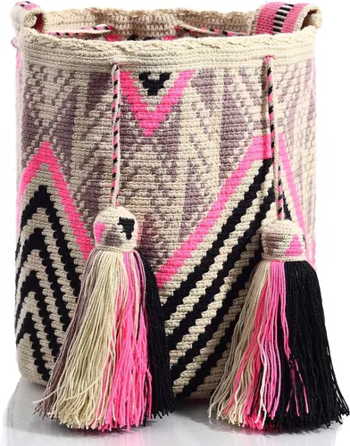 Vista 3 de WYOU Designer Collection, Handwoven Hobo Bucket Bag in Wayuu Crochet