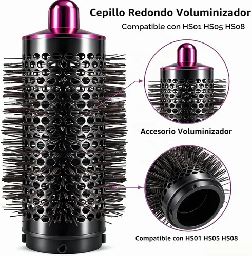 Vista 5 de Cepillo voluminizador redondo para Dyson Airwrap HS01 HS05 HS08 Hair Styler