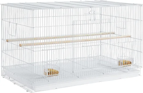 Vista 8 de Topeakmart Pet Products - Jaulas rectangulares apilables para pájaros pequeños, loros, periquitos, cacatúas, conures, periquitos, agapornis Negro