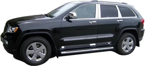 Vista 2 de Es compatible con Jeep Grand Cherokee 2011-2021 1 pieza de cubierta de puerta de gas inoxidable GC51080