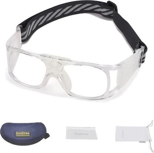 Vista 19 de SooGree Gafas deportivas de racquetbol, baloncesto, fútbol, fútbol, gafas protectoras, lentes de seguridad, lentes reemplazables