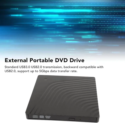 Vista 6 de Pomya Unidad de DVD externa USB 3.0 Protable CD DVD ROM para computadora portátil, USB2.0 USB3.0 Compatible