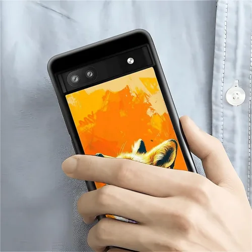 Vista 1343 de Compatible con Google Pixel 4A 5G Mobile Case Creative Acrylic Panel trasero Silicona Protección Grip especialmente diseñado para Google Pixel 4A 5G