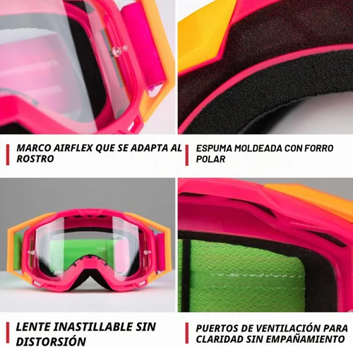 Vista 3 de EVS SPORTS Legacy Goggle For Riding Anti-Fog & Anti-Scratch, Comfortable Fit negro / negro